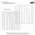 Simon Says Stamp! Lawn Fawn BIRCH TREE Stencils lf2981