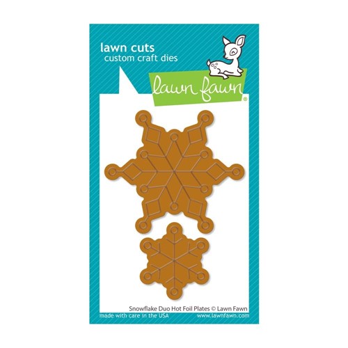 Simon Says Stamp! Lawn Fawn SNOWFLAKE DUO Hot Foil Plates lf2979