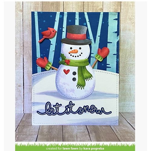 Simon Says Stamp! Lawn Fawn WINTER BIG SCRIPTY WORDS Hot Foil Plates lf2978