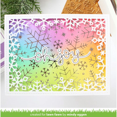 Simon Says Stamp! Lawn Fawn SNOWFLAKE BACKGROUND Hot Foil Plate lf2977