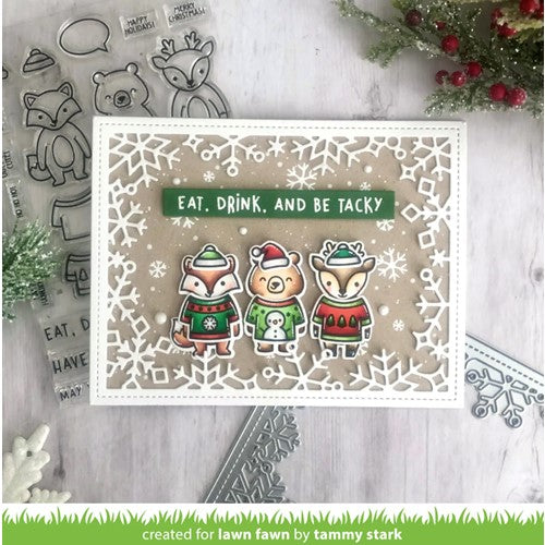 Simon Says Stamp! Lawn Fawn SNOW FLURRIES BACKDROP Die Cuts lf2976