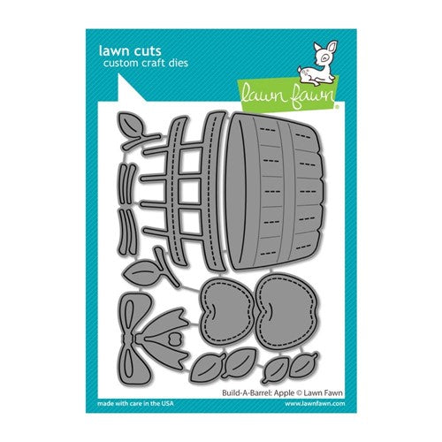 Simon Says Stamp! Lawn Fawn BUILD A BARREL APPLE Die Cuts lf2962