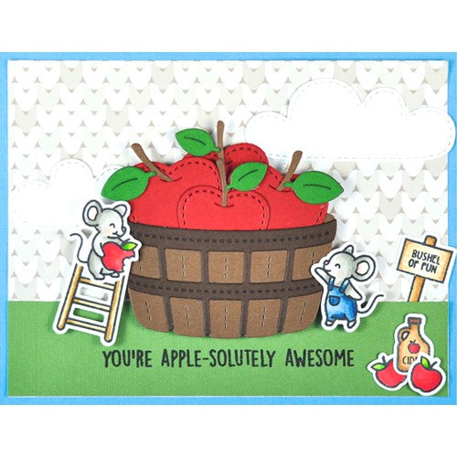 Simon Says Stamp! Lawn Fawn BUILD A BARREL APPLE Die Cuts lf2962