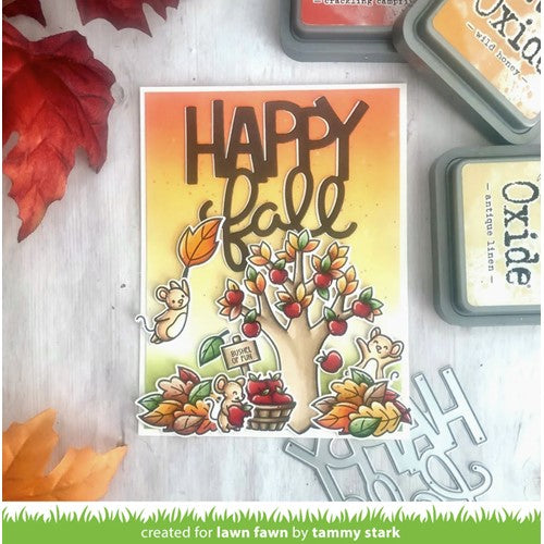 Simon Says Stamp! Lawn Fawn GIANT HAPPY FALL Die Cut lf2969