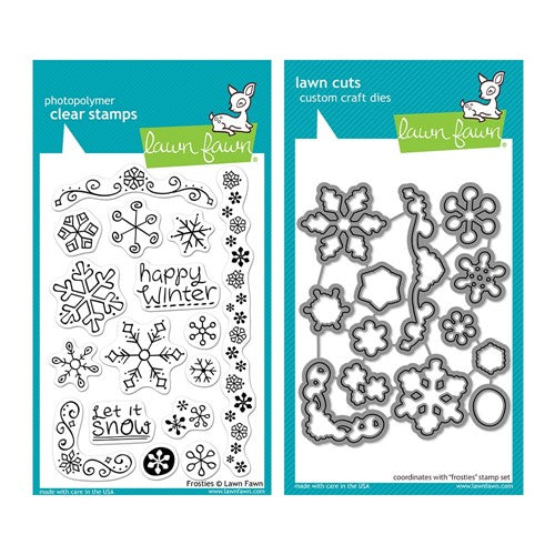 Simon Says Stamp! Lawn Fawn SET FROSTIES Clear Stamps and Dies a2lff