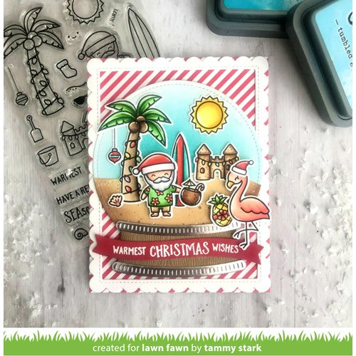 Simon Says Stamp! Lawn Fawn SET BEACHY CHRISTMAS Clear Stamps and Dies a2lfbc