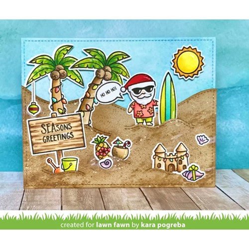 Simon Says Stamp! Lawn Fawn SET BEACHY CHRISTMAS Clear Stamps and Dies a2lfbc