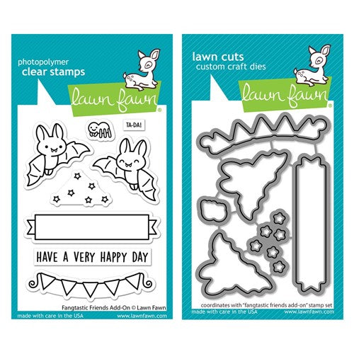 Simon Says Stamp! Lawn Fawn SET FANGTASTIC FRIENDS ADD-ON Clear Stamps and Dies a2lffao