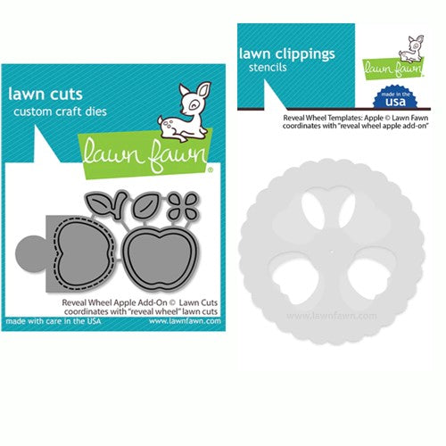 Simon Says Stamp! Lawn Fawn SET REVEAL WHEEL APPLE ADD-ON Dies and Templates a2lfrwa