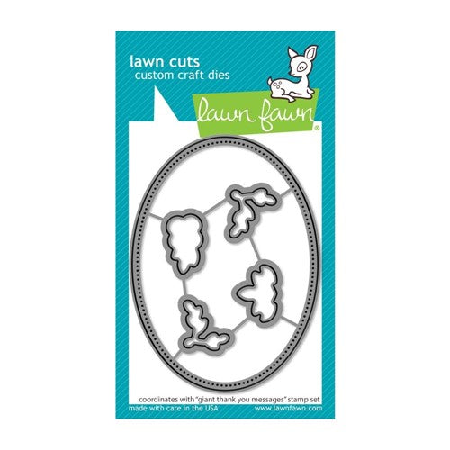 Simon Says Stamp! Lawn Fawn GIANT THANK YOU MESSAGES Die Cuts lf2936