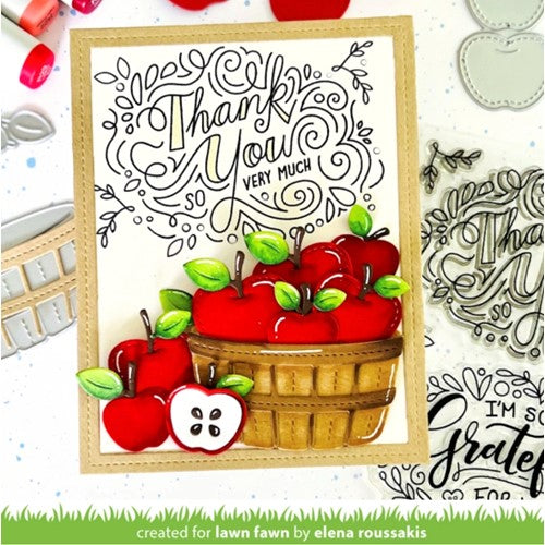 Simon Says Stamp! Lawn Fawn SET GIANT THANK YOU MESSAGES Clear Stamps and Dies a2lfgty