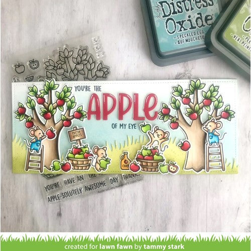 Simon Says Stamp! Lawn Fawn APPLE-SOLUTELY AWESOME Clear Stamps lf2930