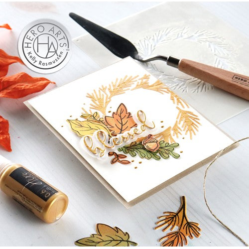 Simon Says Stamp! Hero Arts Fancy Dies GRATEFUL WORDS DF089