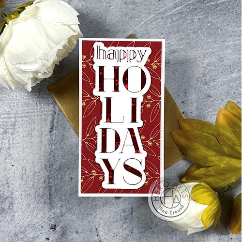 Simon Says Stamp! Hero Arts HOLIDAY GREENERY Hot Foil and Cut HF101