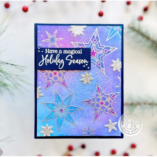 Simon Says Stamp! Hero Arts HOLIDAY SPARKLE Clear Stamp and Die Bundle SB325