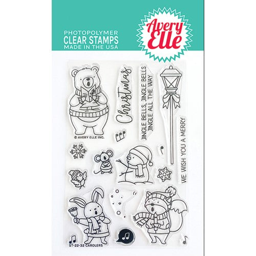 Simon Says Stamp! Avery Elle Clear Stamps CAROLERS ST-22-32