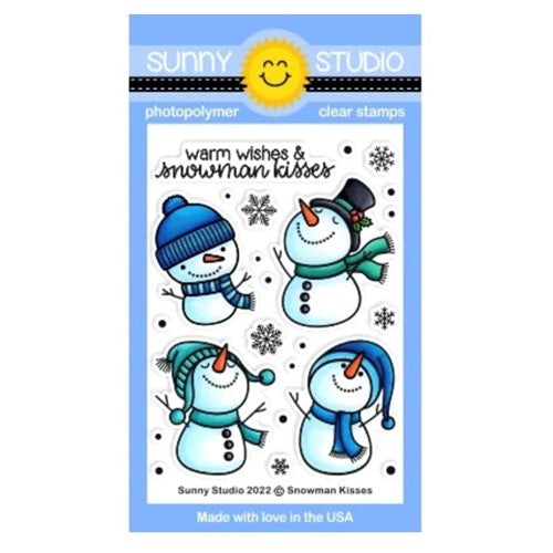 Simon Says Stamp! Sunny Studio SNOWMAN KISSES Clear Stamps SSCL-341