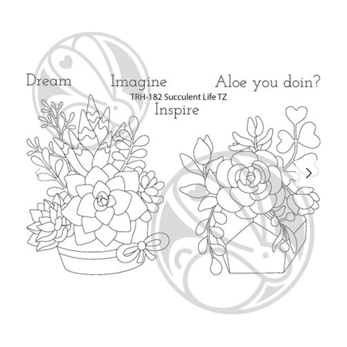 succulent stamp The Rabbit Hole Designs Succulent Life trh-182*