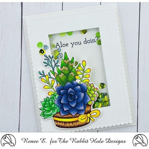 green succulent stamp The Rabbit Hole Designs Succulent Life trh-182* – Simon Says Stamp