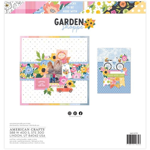 Simon Says Stamp! American Crafts Paige Evans GARDEN SHOPPE 12 x 12 Paper Pad 34013779