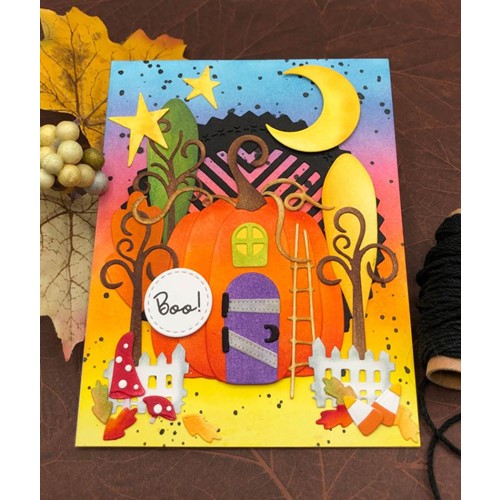 Simon Says Stamp! Papertrey Ink PUMPKIN HOUSE Dies PTI-0479