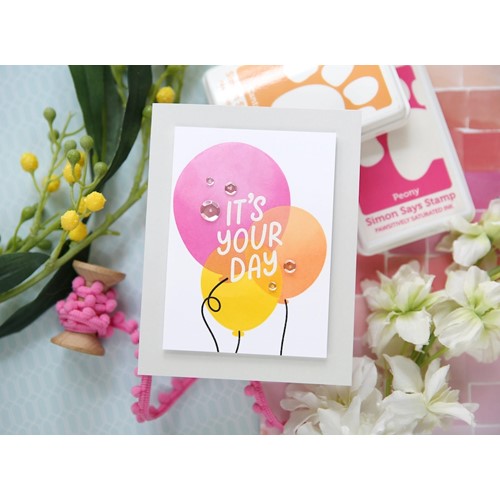 Simon Says Stamp! CZ Design Clear Stamps BALLOON GREETINGS cz273c Cozy Hugs | color-code:ALT01