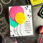 Simon Says Stamp! CZ Design Clear Stamps BALLOON GREETINGS cz273c Cozy Hugs