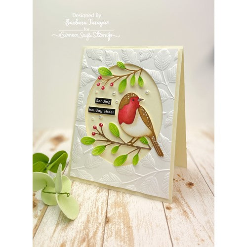 Simon Says Stamp! Simon Says Stamp Embossing Folder And Die LEAFY GREENS sfd265 Cozy Hugs