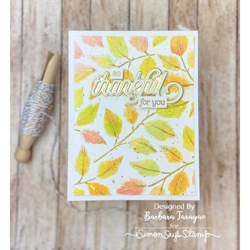 Simon Says Stamp! Simon Says Stamp Embossing Folder And Die LEAFY GREENS sfd265 Cozy Hugs | color-code:ALT0