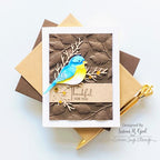 Simon Says Stamp! Simon Says Stamp Embossing Folder And Die LEAFY GREENS sfd265 Cozy Hugs