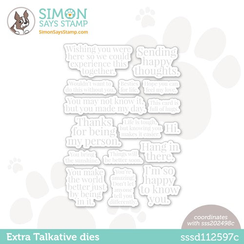 Simon Says Stamp! Simon Says Stamp EXTRA TALKATIVE Wafer Dies sssd112597c Stamptember