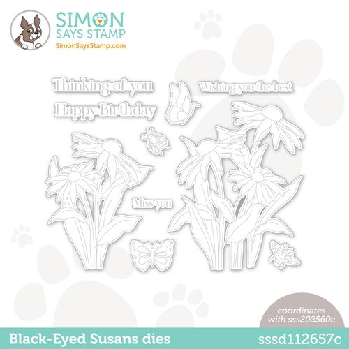 Simon Says Stamp! Simon Says Stamp BLACK EYED SUSANS Wafer Dies sssd112657c Stamptember