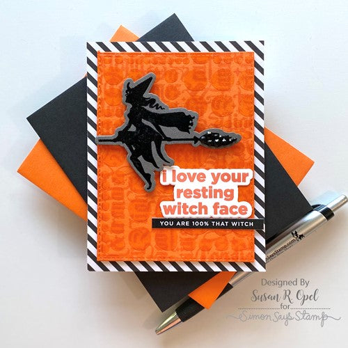 Simon Says Stamp! CZ Designs SENTIMENT STRIPS REVERSE WITCH PLEASE czg040 Stamptember