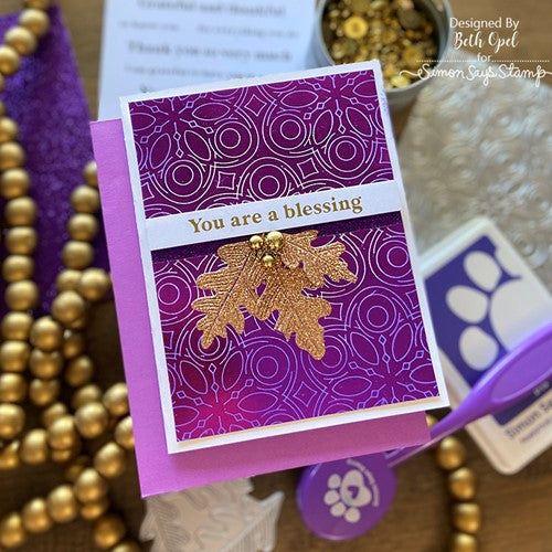 Simon Says Stamp! Simon Says Stamp Cardstock EGGPLANT GLITTER 6x6 sss321 Stamptember