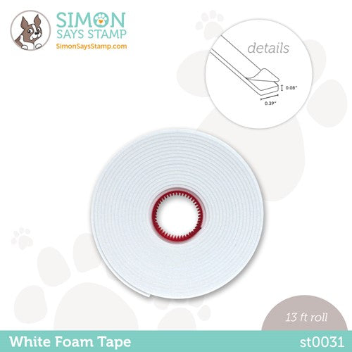 Simon Says Stamp! Simon Says Stamp Pawsitively Perfect WHITE FOAM TAPE 13 Ft Roll st0031