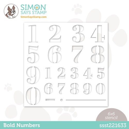 Simon Says Stamp! Simon Says Stamp Stencil BOLD NUMBERS ssst221633 Stamptember