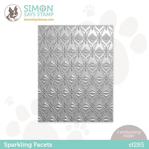 Simon Says Stamp! Simon Says Stamp Embossing Folder SPARKLING FACETS sf285 Stamptember
