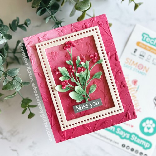 Simon Says Stamp! Simon Says Stamp Embossing Folder And Die PEPPERBERRY BUNDLES sfd279 Stamptember | color-code:ALT0