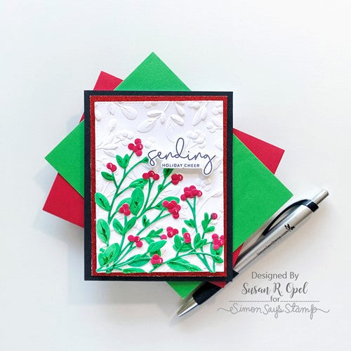 Simon Says Stamp! Simon Says Stamp Embossing Folder And Die PEPPERBERRY BUNDLES sfd279 Stamptember