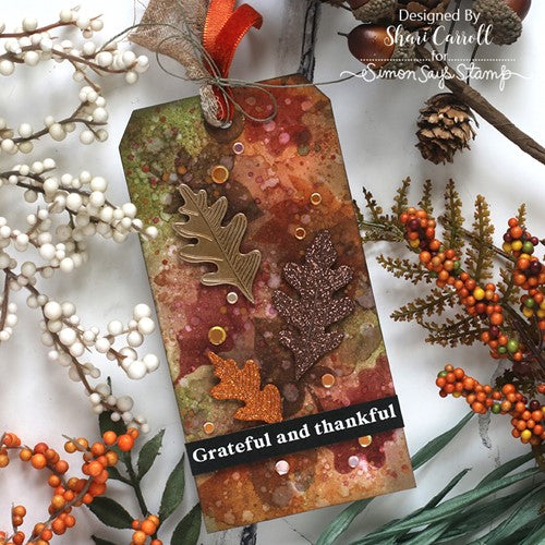 Simon Says Stamp! Simon Says Stamp ETCHED OAK LEAVES Wafer Dies s798 Stamptember