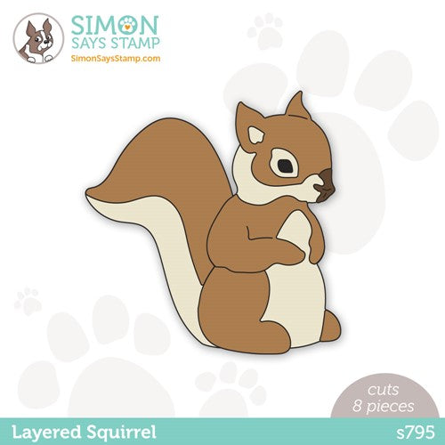 Simon Says Stamp! Simon Says Stamp LAYERED SQUIRREL Wafer Dies s795 Stamptember