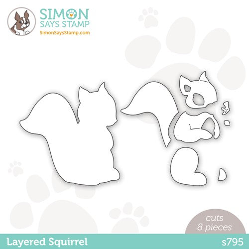 Simon Says Stamp! Simon Says Stamp LAYERED SQUIRREL Wafer Dies s795 Stamptember