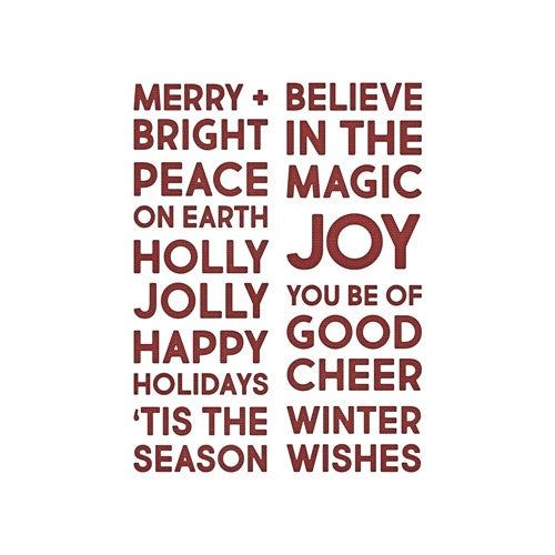 Simon Says Stamp! Tim Holtz Sizzix BOLD TEXT CHRISTMAS Thinlits Dies 666062