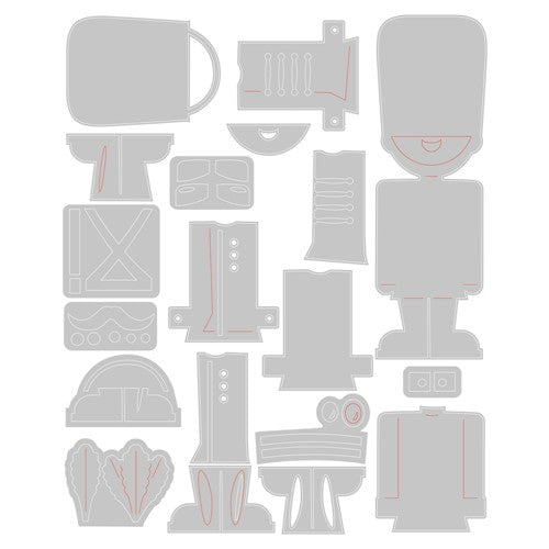 Simon Says Stamp! Tim Holtz Sizzix HARVEY Colorize Thinlits Dies 666066