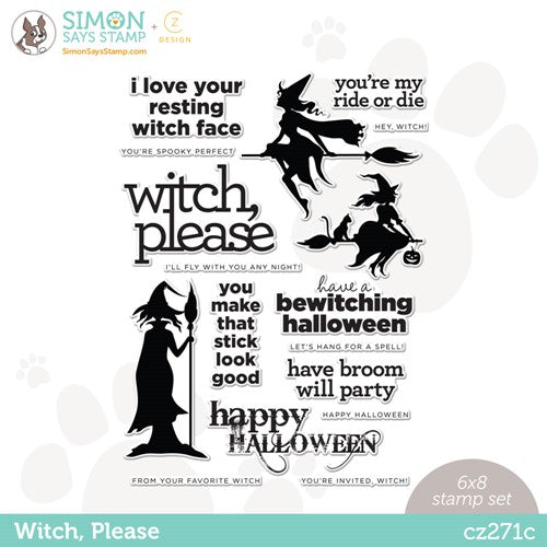 Simon Says Stamp! CZ Design Clear Stamps WITCH PLEASE cz271c