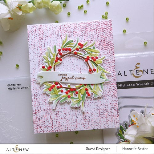 Simon Says Stamp! Altenew MISTLETOE WREATH 3D Embossing Folder ALT7318