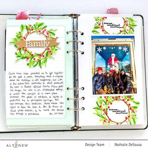 Simon Says Stamp! Altenew MISTLETOE WREATH 3D Embossing Folder ALT7318