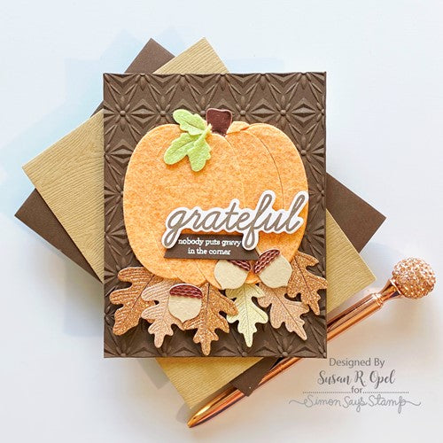 Simon Says Stamp! CZ Design Clear Stamps SASSY THANKFUL cz379c Stamptember