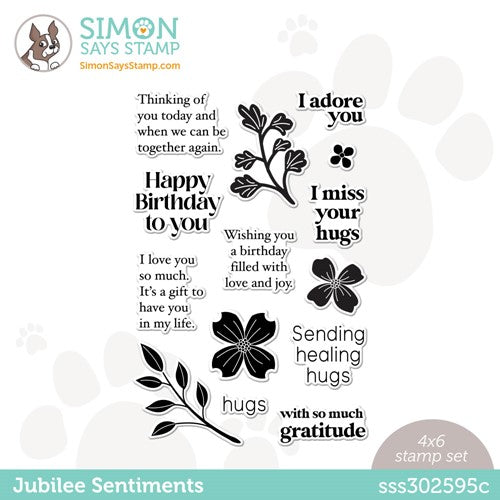 Simon Says Stamp! Simon Says Clear Stamps JUBILEE SENTIMENTS sss302595c Stamptember