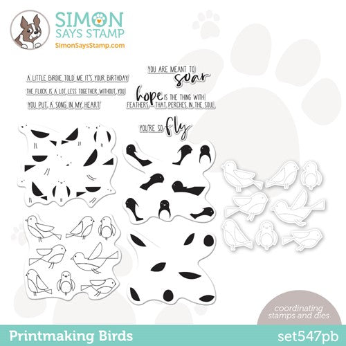 Simon Says Clear Stamps PRINTMAKING BIRDS sss202550c – Simon Says Stamp